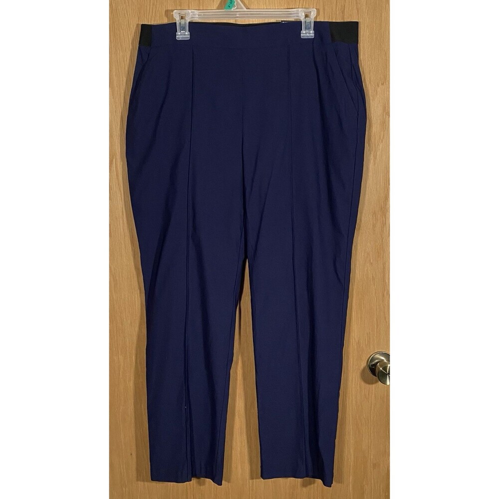 Simply Vera Wang Women's XL High Rise Slim Straight Pants Stretch Career Office